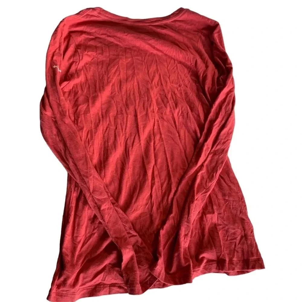 Columbia women's medium crew neck long sleeve salmon colored shirt size … - Picture 2 of 4